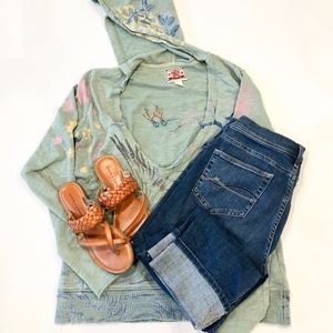 ***RARE*** LUCKY BRAND Japanese Hoodie size LG